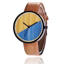 100pcs/lot no logo men leather watch casual quartz wrist watch for boy wholesale sport wood style clock