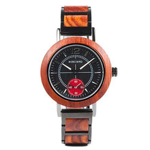 BOBO BIRD Wooden Couple Watch Fashion Men Quartz Wristwatch Ladies Timepieces Engraved Watches Customized Christmas Gift Box