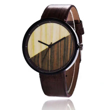 100pcs/lot no logo men leather watch casual quartz wrist watch for boy wholesale sport wood style clock