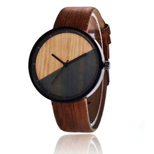 100pcs/lot no logo men leather watch casual quartz wrist watch for boy wholesale sport wood style clock