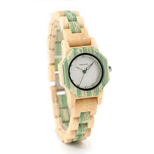 BOBO BIRD Female Wooden Watch Fashion Colors Bling Scales Dial Faces Wooden Watch from Tree Woman in Box Drop Shipping Orologi