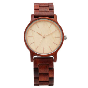 Simple Style Watch Men's Wooden Watches Quartz Analog Wristwatch Full Bamboo Bracelet Band Wooden Adjustable Strap reloj Gift