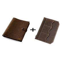 handmade Traveler's Note Book notebook brown Genuine Leather Cowhide leather diary vintage loose leaf planner Sketchbook