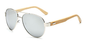 Vintage Pilot Wood Sunglasses for Men and Women