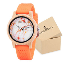 Wooden Case with Bamboo Face and Genuine Leather Band. Several Variants Available