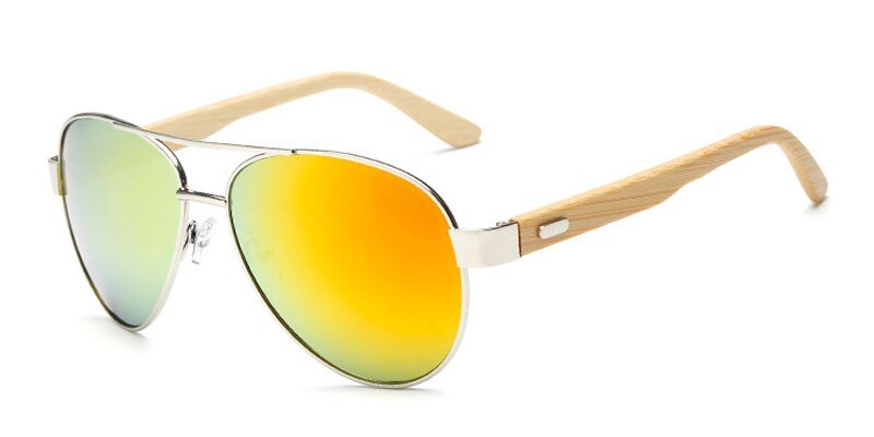 Vintage Pilot Wood Sunglasses for Men and Women