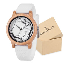 Wooden Case with Bamboo Face and Genuine Leather Band. Several Variants Available