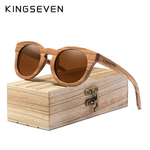 KINGSEVEN 2023 Natural Wood Sunglassess For Men/Woman Full Frame 100% UV400 Handmade Polarized Mirror Coating Lenses Eyewear