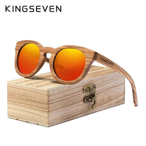 KINGSEVEN 2023 Natural Wood Sunglassess For Men/Woman Full Frame 100% UV400 Handmade Polarized Mirror Coating Lenses Eyewear
