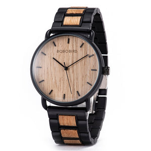 Zebra-Wood Luxury Ultra-thin Quartz Wooden Watch