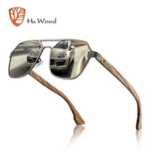 HU WOOD Polarized Vintage Men Handmade Wooden Sunglasses UV400 Protection Fashion Smoke Sun glasses Women Gafas De sol GR8039