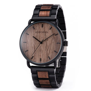 Zebra-Wood Luxury Ultra-thin Quartz Wooden Watch