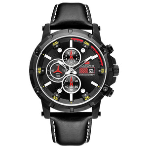 Wooden Watch with Date Display. Chronograph watch with beautiful detail