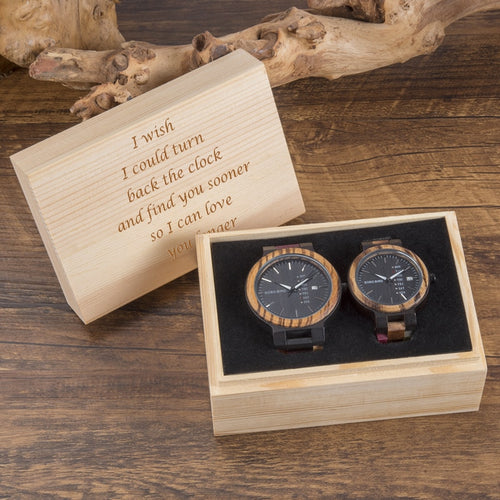 Wood Watch Men's & Women's Quartz. Week/Date