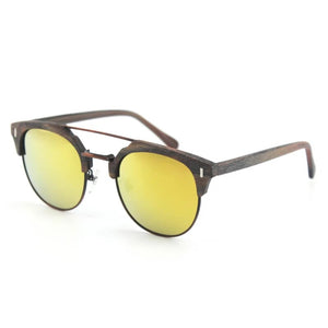 Acetate Wood Grain Sunglasses Polarized Lens Sun Glasses For Men and Women Handmade BFW096