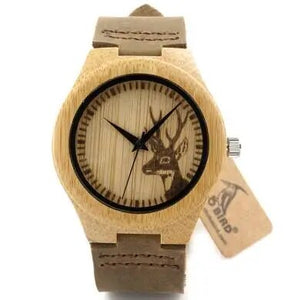 reloj hombre BOBO BIRD Bamboo Watch Men Women Wooden Timepieces Real Leather Band Quartz Watch Best Gifts Items Accept Engraving