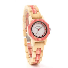 BOBO BIRD Female Wooden Watch Fashion Colors Bling Scales Dial Faces Wooden Watch from Tree Woman in Box Drop Shipping Orologi