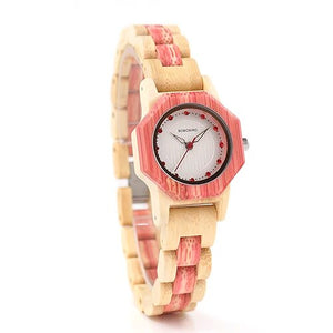 BOBO BIRD Female Wooden Watch Fashion Colors Bling Scales Dial Faces Wooden Watch from Tree Woman in Box Drop Shipping Orologi