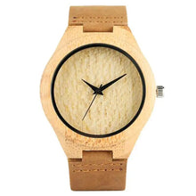 Vintage Wooden Black/Coffee/Green Dial Natural Bamboo Wood Watch for Men Leather Wooden Clock Male Hour Top Gift Reloj de madera