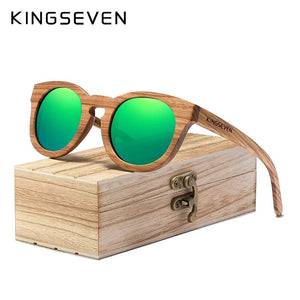 KINGSEVEN 2023 Natural Wood Sunglassess For Men/Woman Full Frame 100% UV400 Handmade Polarized Mirror Coating Lenses Eyewear