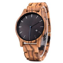 DODO DEER Men Watch Ebony Zebra Wood Stylish Simplicity Calendar Quartz Sport Male Wristwatches Shock Gift for Him Dropship