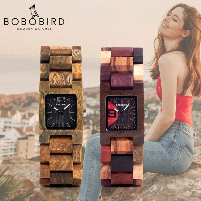 Woman's, Modern Wooden Quartz Watch
