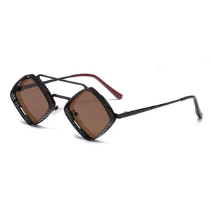 New Steampunk Sunglasses Luxury Metal Frame Sunglasses 2022 New Fashion Polygonal Sunglasses Men's Driving Glasses UV400