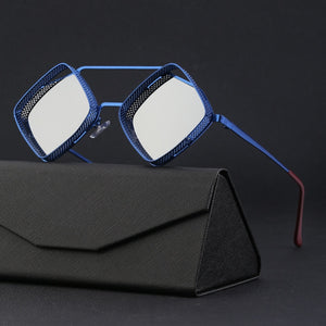 New Steampunk Sunglasses Luxury Metal Frame Sunglasses 2022 New Fashion Polygonal Sunglasses Men's Driving Glasses UV400