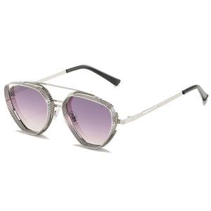 New Steampunk Sunglasses Luxury Metal Frame Sunglasses 2022 New Fashion Polygonal Sunglasses Men's Driving Glasses UV400